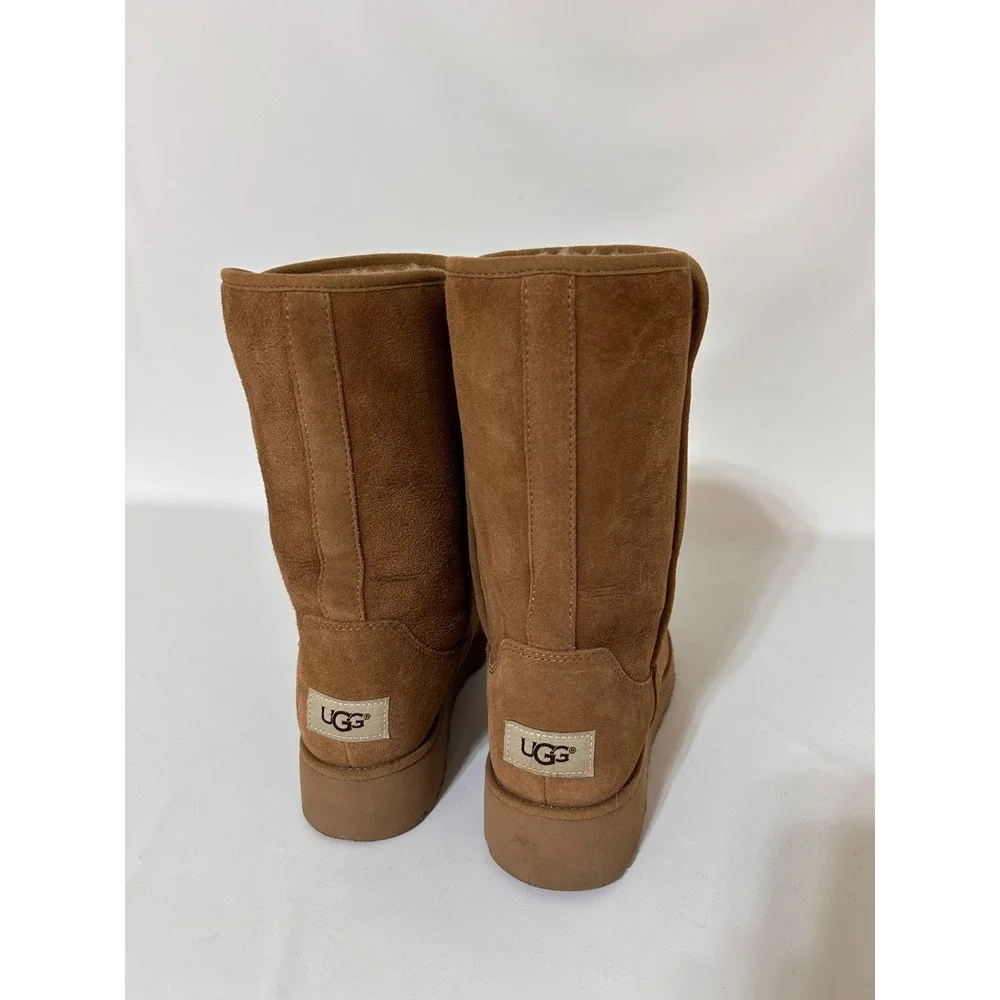 UGG Amie Women's size 6.5 37.5 Classic Chestnut  Sheepskin Wedge Mid Calf Boots